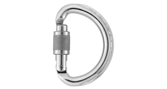 Petzl Omni Carabiner, Gray, Screw-Lock, M37 SL