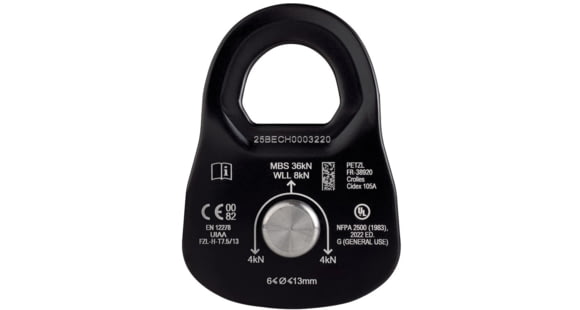Petzl Rescue Pulley, Black, Medium, P050BA01
