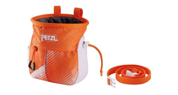 Petzl Sakapoche Chalk Bag, Orange/White, S040AB01