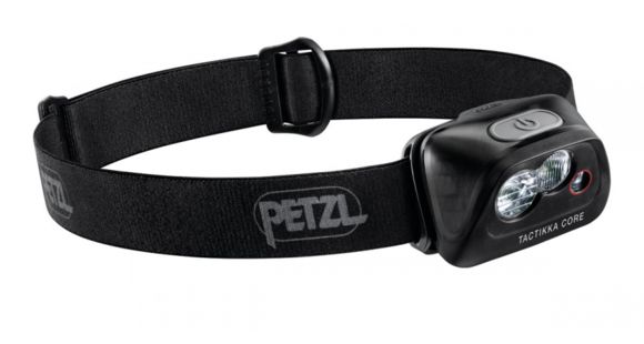 Petzl Tactikka CORE Headlamp, 450 lumens w/ACCU CORE, Black, E099HA00