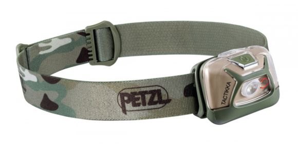 Petzl Tactikka LED Headlamp, AAA, LR03, Red/White, 100-300 Lumens, Camo, E093HA01