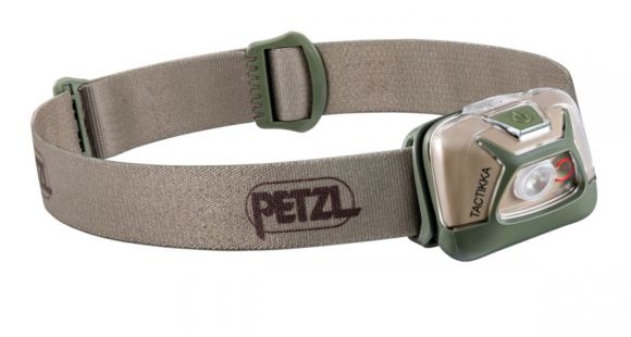 Petzl Tactikka LED Headlamp, AAA, LR03, Red/White, 100-300 Lumens, Desert, E093HA02