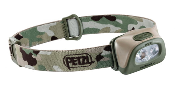 Petzl TactikkaPlus LED Headlamp, AAA, LR03, Red/White, 350 Lumens, Camo, E089EA01