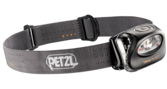Petzl TIKKA PLUS 2 Headlamp, Grey, E97 PG
