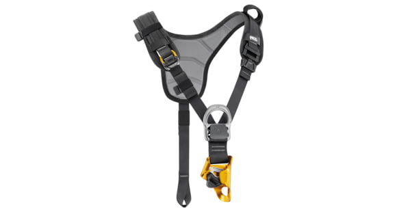 Petzl Top Croll Chest Harness, Black/Yellow, C081CB00