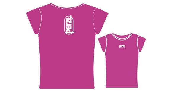 Petzl Women's EVE Cotton Logo T-Shirt,Fuchsia,Medium Z44 MF