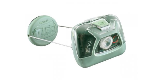 Petzl Zipka LED Headlamp, AAA, LR03, Red/White, 300 Lumens, Green, E093GA01