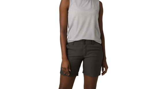 prAna Alana Short Shorts, 7 Inseam, Dark Iron, 8, 1962501-020-07-8