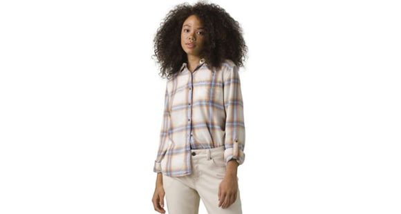 prAna Alfie Flannel - Women's, Small, Snowflake, 1962591-252-S