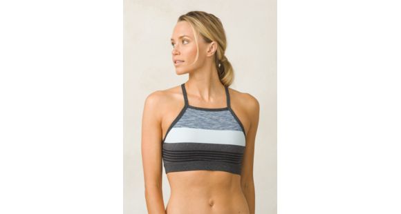 prAna Alois Bralette - Women's, Charcoal Heather Stripe, Medium, W11180339-CCHS-M