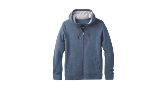 prAna Asbury Full Zip Hood Mens, Equinox Blue Heather, X-Large, M21181325-EBHT-XL