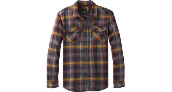 prAna Asylum Long Sleeve Flannel - Men's-Black-X-Large