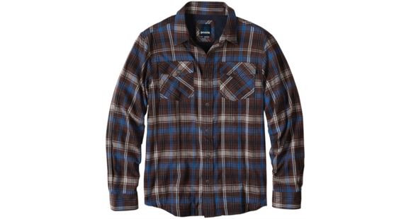 prAna Asylum Long Sleeve Flannel - Men's-Raisin-Large