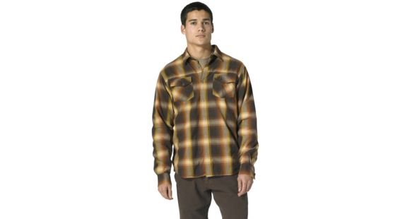 prAna Asylum Long Sleeve Flannel - Men's-Brown-Medium