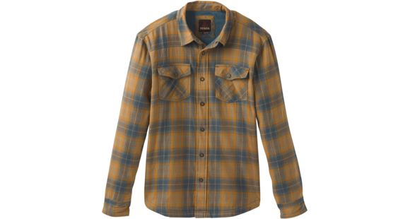 prAna Asylum Long Sleeve Flannel Shirt - Men's, Stone, Medium, M23170385-STN-M