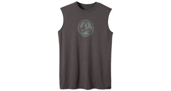 prAna Badge Sleeveless Tee - Men's-Charcoal-Small