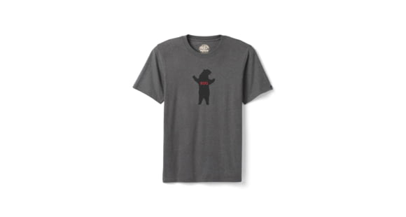 prAna Bear Squeeze Journeyman 2 T-Shirt, Charcoal Heather, Small, 1966821-001-ST-S