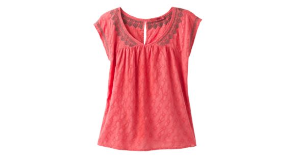 prAna Blossom Top Women's, Peach Gerberas, Large, W11180386-PHGE-L