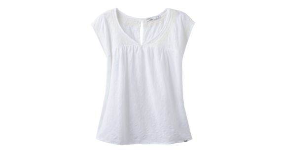 prAna Blossom Top Women's, White, Large, W11180386-WHT-L
