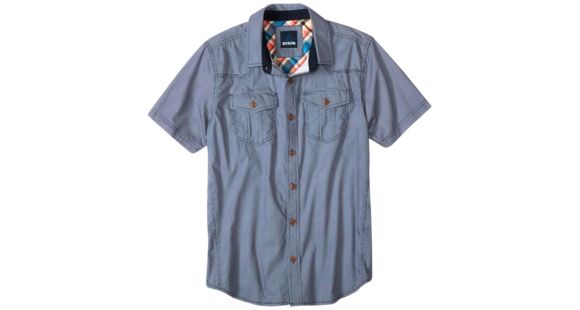 prAna Borla Short Sleeve Shirt - Men's-Blue Ridge-Large
