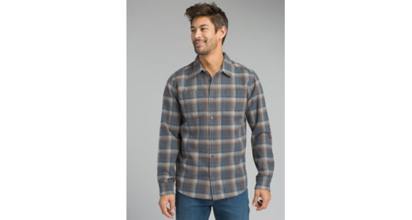 prAna Brayden Long Sleeve Flannel Shirt - Men's, Coal, XXLarge, M23181388-COAL-XXL
