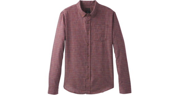 prAna Broderick Long Sleeve Shirt - Men's-Nocturnal Red-Medium