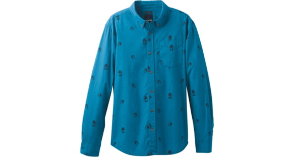 prAna Broderick Long Sleeve Shirt - Men's-River Rock Blue-Medium