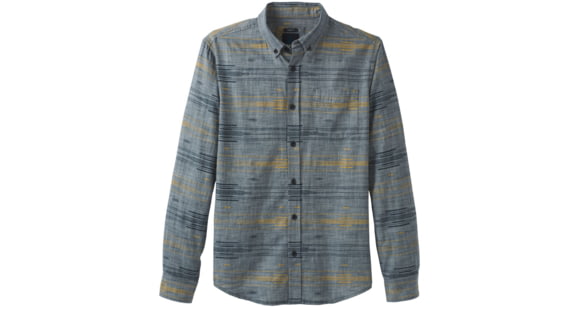 prAna Broderick Long Sleeve - Men's, Grey Blue, Medium, M23170452-GYBL-M