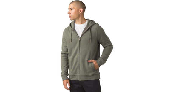 prAna Cardiff Fleece Full Zip Hoodie, Rye Green, XLarge, 1967701-300-ST-XL
