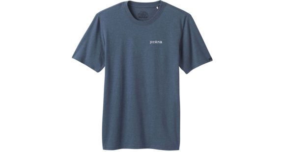 prAna Castle Crest T-Shirt - Men's, Denim Heather, Extra Large, M11201593-DEHT-XL