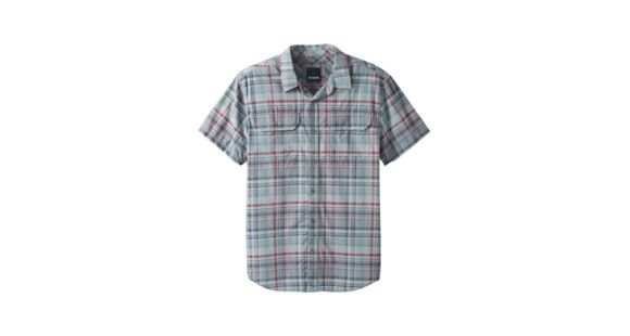 prAna Cayman Plaid Short Sleeve - Mens, Agave, XLarge, M11181353 -033-XL