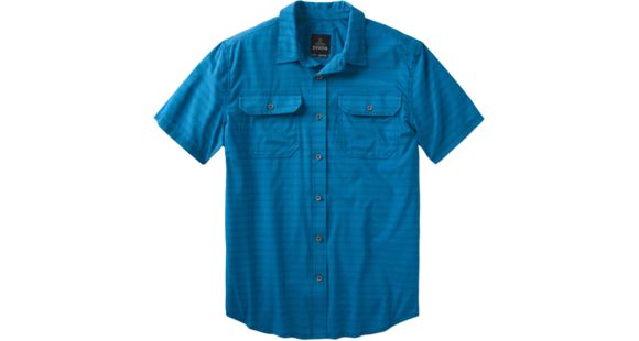 prAna Cayman Short Sleeve Shirt - Men's-Vortex Blue-Small