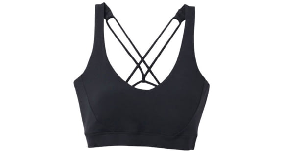 prAna Chakara Bra Top - Women's, Black, Large, 1972241-001-L