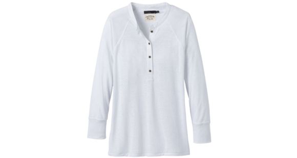 prAna Cozy Up Henley - Women's, White, Large, W21190755-WHT-L