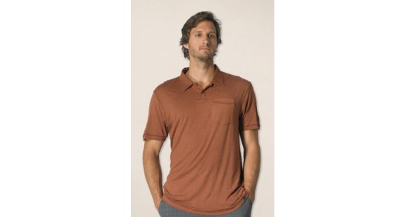 prAna Crosshatch Polo - Men's-Rust-Medium