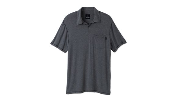 prAna Crosshatch Polo - Men's-Medium-Charcoal