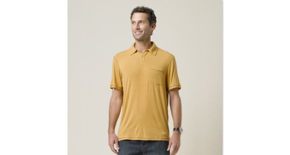 prAna Crosshatch Polo - Men's-Large-Dijon