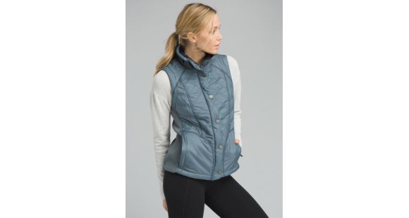 prAna Diva Vest, Snap Button Closure - Women's, Weathered Blue, Small, W13180560-WEBL-S