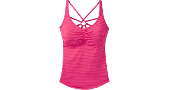 prAna Dreaming Top - Women's-Cosmo Pink Broken Stripe-Medium