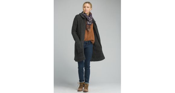 prAna ELong Sleevein Sweater Coat - Women's, Black, X-Large, W23180540-BLK-XL