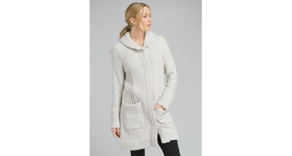 prAna ELong Sleevein Sweater Coat - Women's, Bone, Large, W23180540-BON-L