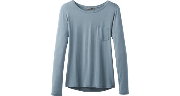 prAna Foundation Long Sleeve Crew Neck Top - Women's, Bayou Blue, Medium, W21170144-BYBL-M
