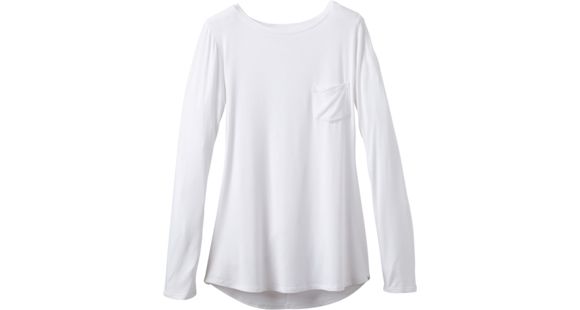 prAna Foundation Long Sleeve Crew Tunic - Women's, White, Large, W23170184-WHT-L