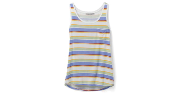 prAna Foundation Scoop Neck Tank - Womens, Morning Glory Stripe, L, 1963751-500-L