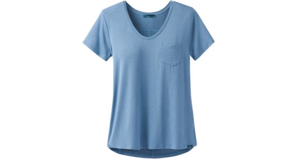 prAna Foundation Short Sleeve V-Neck Top - Women's-Dusky Skies-Large