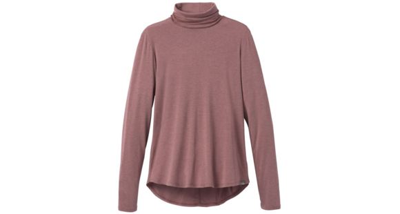 prAna Foundation Turtleneck Shirt - Women's, Dark Mauve Heather, Extra Small, W23180527-DMVH-XS