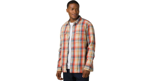 prAna Glover Park Lined Flannel, Stone, XLarge, 1964501-250-ST-XL