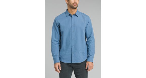 prAna Graden Long Sleeve Shirt - Men's, Steel Blue, Medium, M23180498-STBL-M