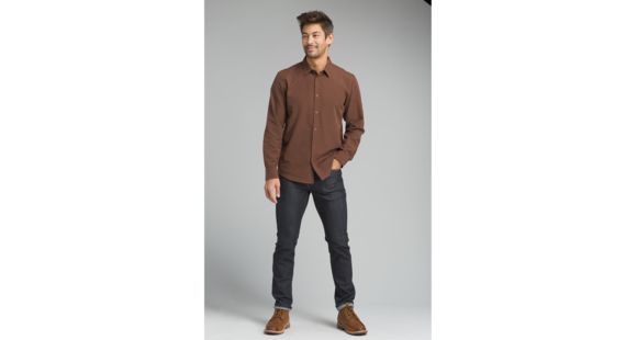 prAna Graden Long Sleeve Shirt - Men's, Wedged Wood, X-Large, M23180498-WDWO-XL