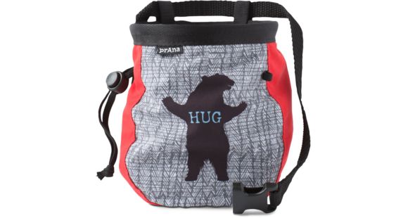 prAna Graphic Chalk Bag with Belt - Unisex, Charcoal Bear Hug, One Size, U61171807-CCBH-O/S